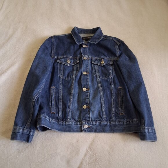 Lucky Brand Women's Size Large Tomboy Trucker Medium Wash Denim Jacket - Picture 6 of 16